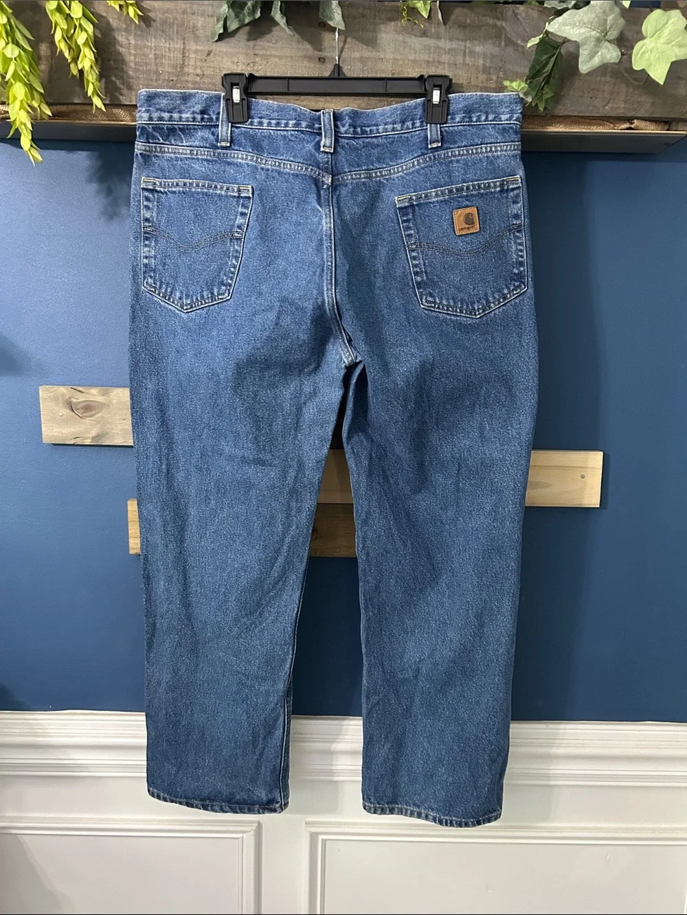 Carhartt Men's Straight Leg Denim Jeans - Blue 40 x 30 EUC
